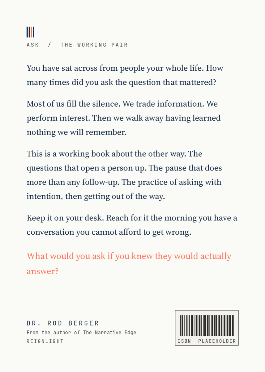 Ask, back cover