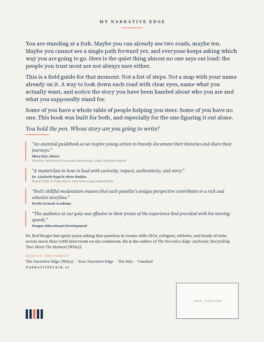 The Narrative Edge, back cover