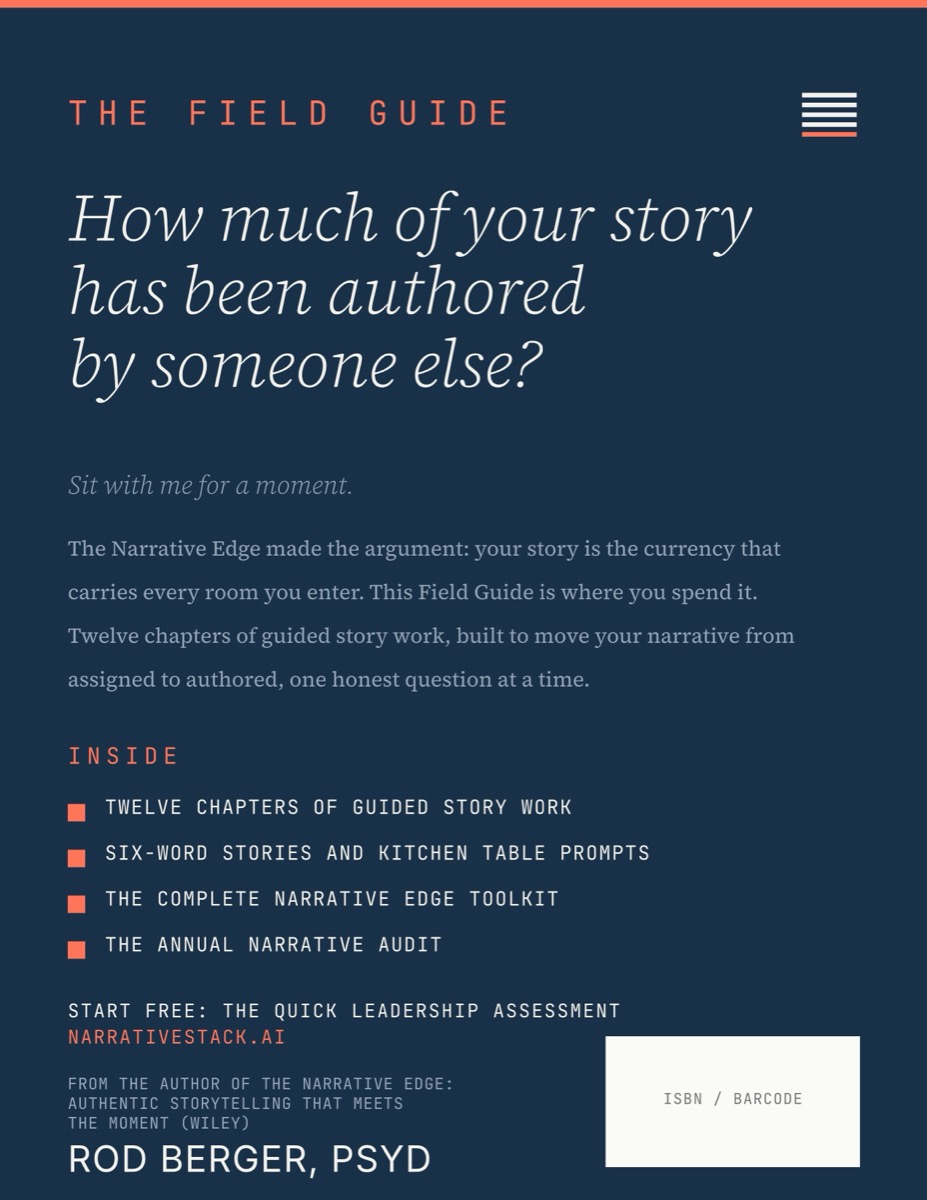 Your Narrative Edge Field Guide, back cover